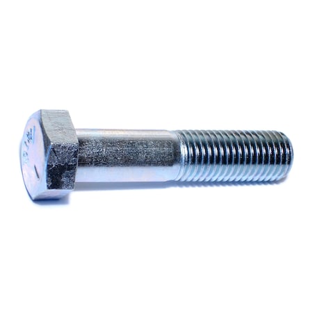 Midwest Fastener Grade 5, 7/8"-9 Hex Head Cap Screw, Zinc Plated Steel, 4 in L, 5 PK 53420